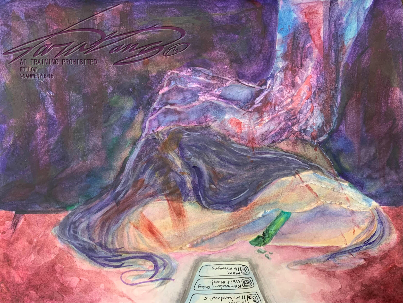 Guilty Pressure (Water Color, Micron Pens)