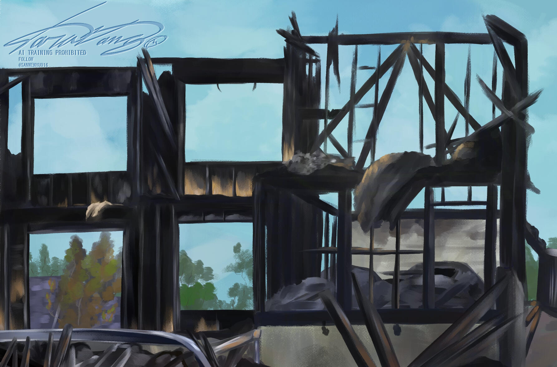 Webster University Portfolio Environment Study (Clip Studio Paint)