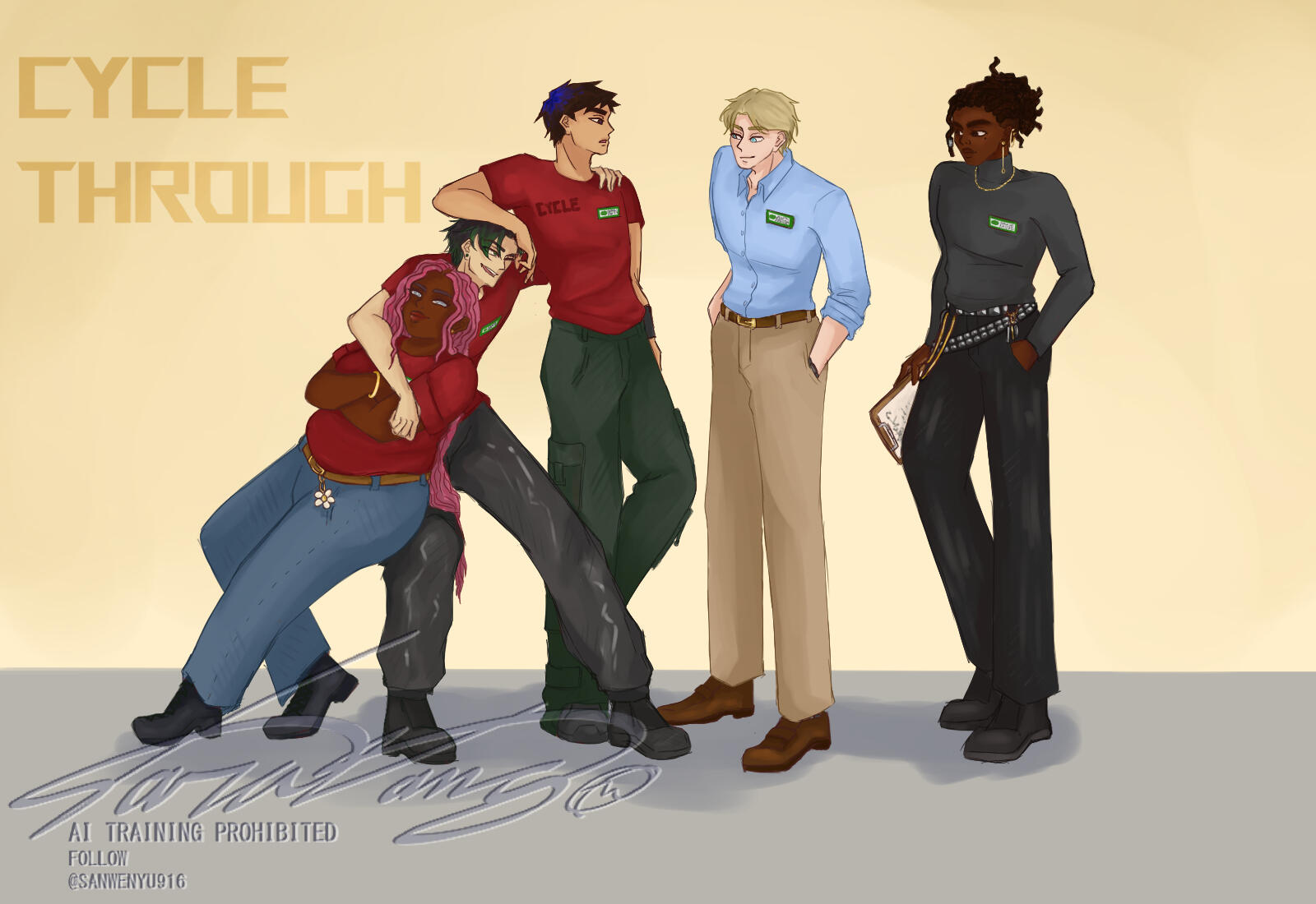 Character Design Final Line Up (Clip Studio Paint)