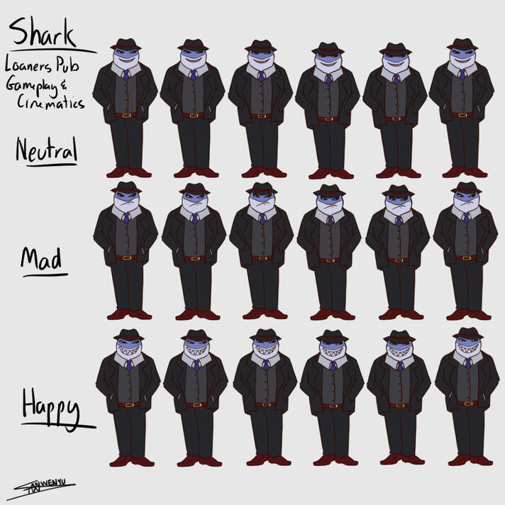 Shark Sprite Sheet