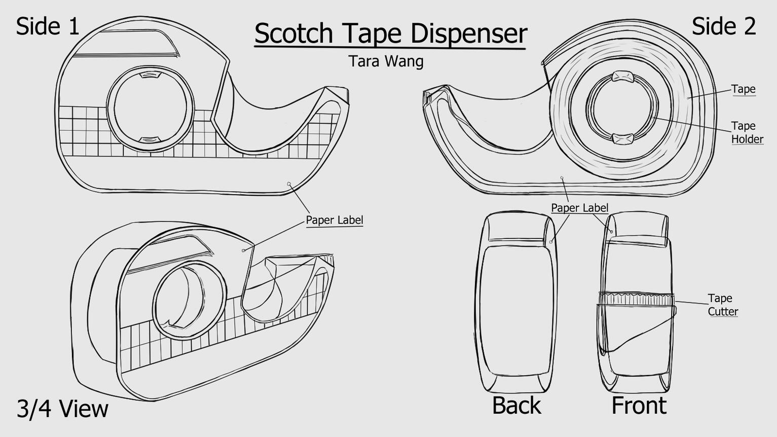Scotch Tape Turnaround Practice (Clip Studio Paint)